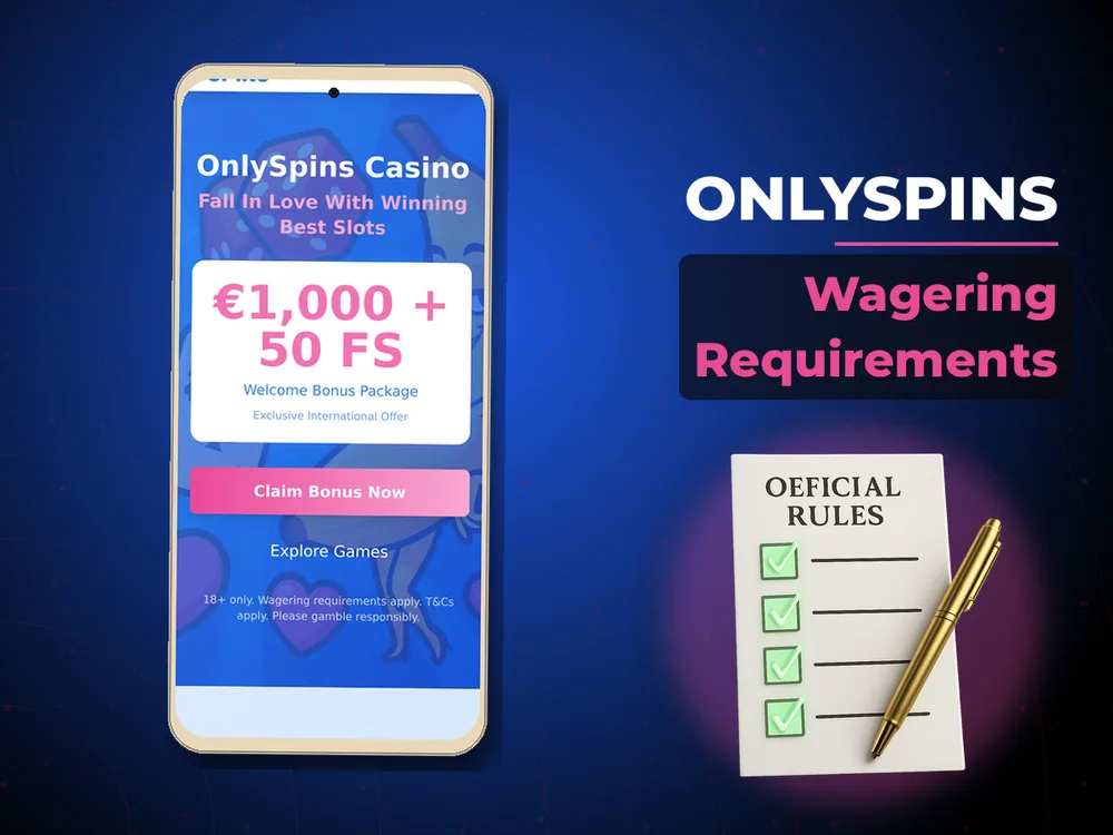 onlyspins - Wagering Requirements