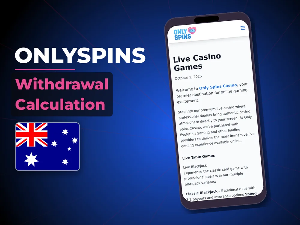 onlyspins - Withdrawal Calculation