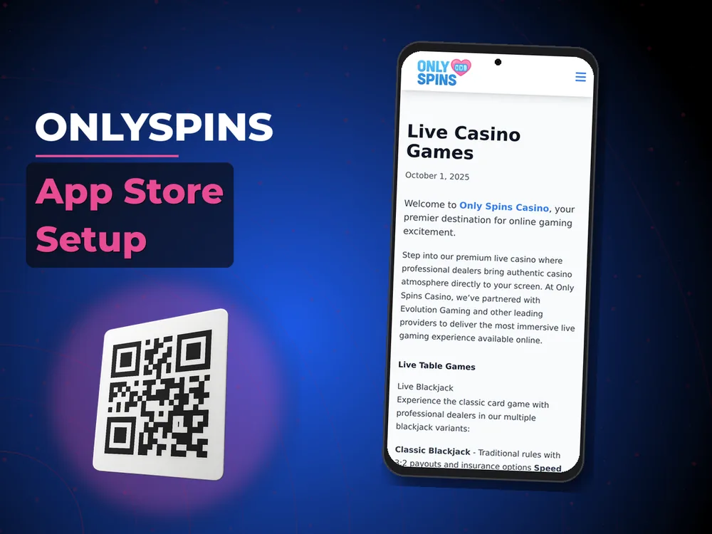 onlyspins - App Store Setup