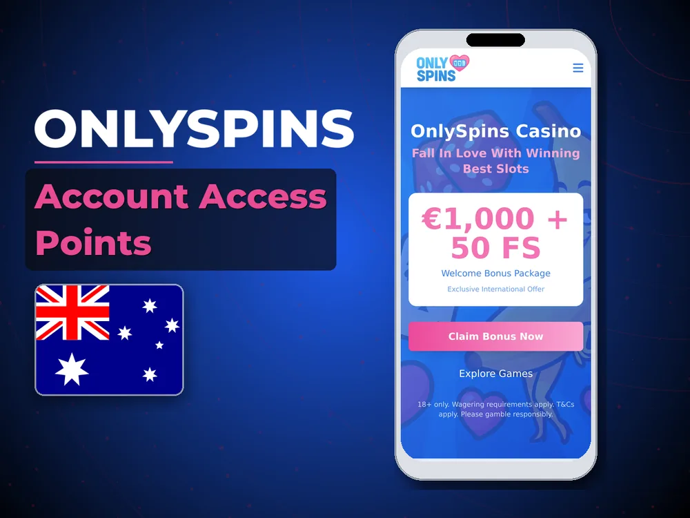 onlyspins - Account Access Points