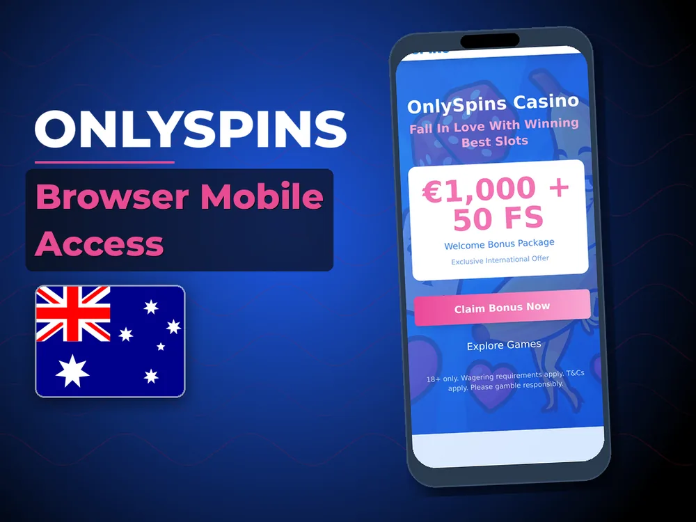 onlyspins - Browser Mobile Access