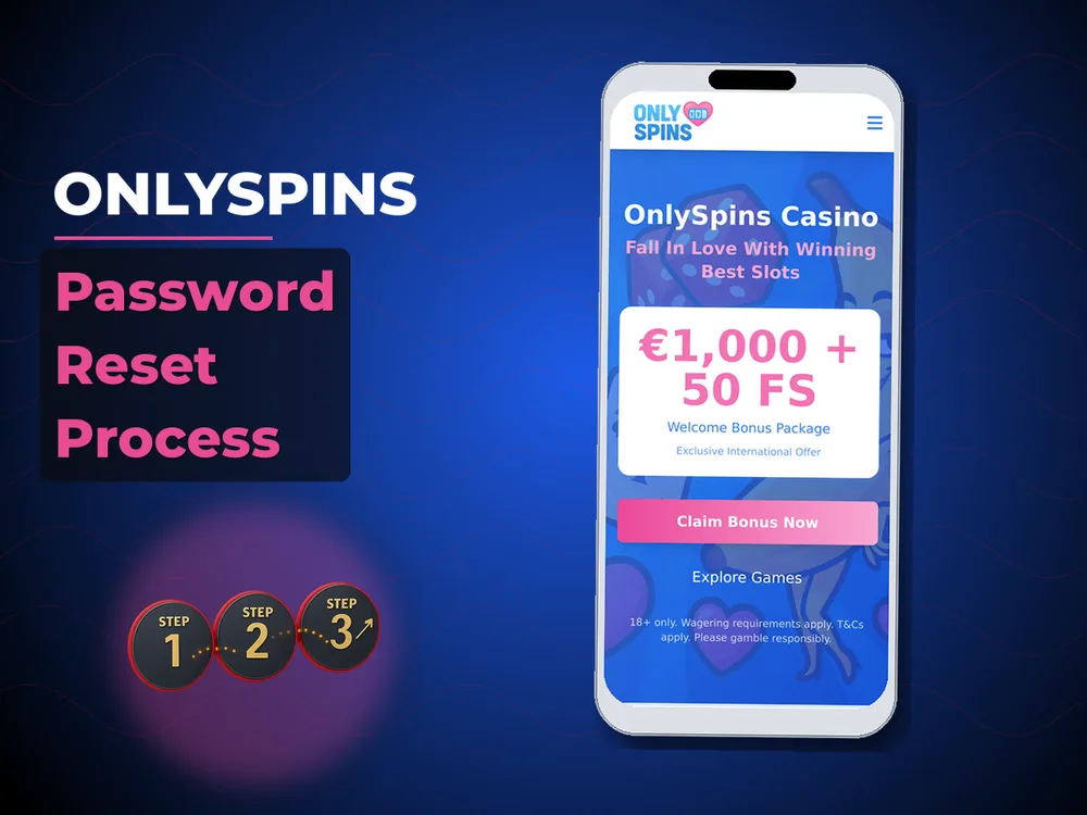 onlyspins - Password Reset Process